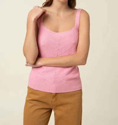 Frnch Laila Sweater Tank In Pink