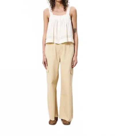 Frnch Lalita Square Neck Top In Beige In Brown