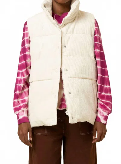 Frnch Lander Puffer Vest In Beige In Neutral