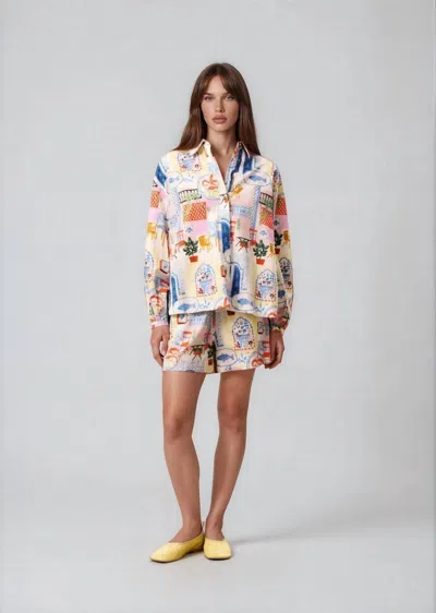 FRNCH LAPIS SHORTS IN WATER'S EDGE