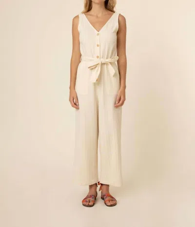 Frnch Laurena Woven Jumpsuit In Creme In Beige