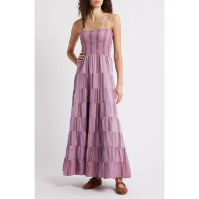 Frnch Lilaea Tiered Cotton Maxi Dress