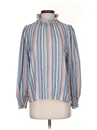 Pre-owned Frnch Long Sleeve Blouse In Blue