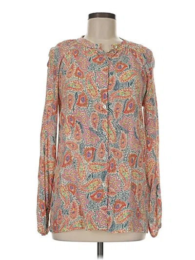Pre-owned Frnch Long Sleeve Blouse In Orange