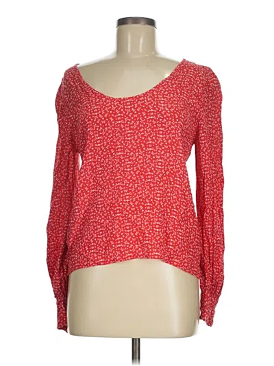 Pre-owned Frnch Long Sleeve Blouse In Red