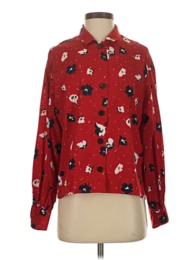 Pre-owned Frnch Long Sleeve Blouse In Red