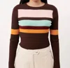 Frnch Malice Sweater In Chocolat In Multi