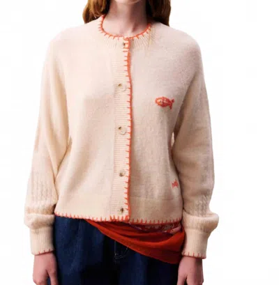 Frnch Mara Cardigan In Creme In Neutral