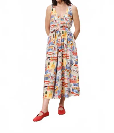 Frnch Marche Midi Dress In Multi