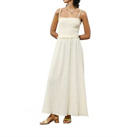 Frnch Marianne Backless Dress In Butter In White