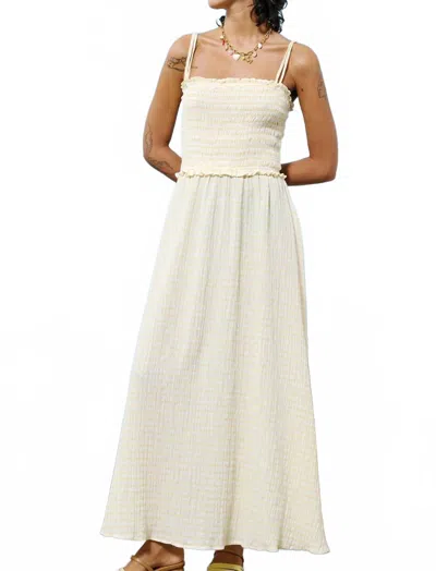 Frnch Marianne Maxi Dress In Butter In Green