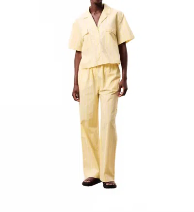 Frnch Marina Short Sleeve Shirt In Butter In Yellow