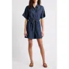 Frnch Mariselle Denim Romper In Blue