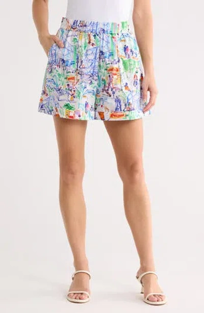 Frnch Marylou Cotton Shorts In Multi