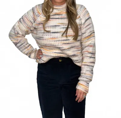 Frnch Mendy Mock Neck Sweater In White In Neutral