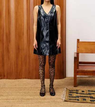 Frnch Millet Sleeveless Mini Dress In Black In Multi