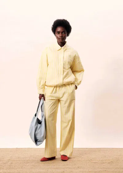 Frnch Mira Trousers In Butter Yellow In Multi