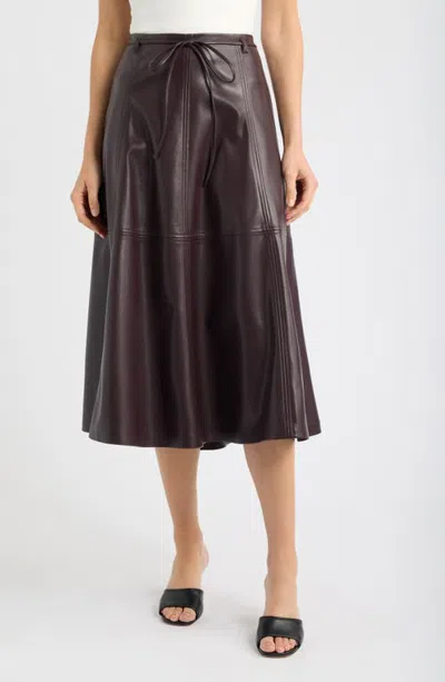 Frnch Mokpo Faux Leather Skirt In Black