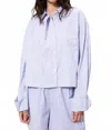 Frnch Naela Shirt In Blue/white In Purple