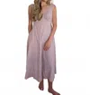 Frnch Naidy Pinstripe Tank Buttoned Midi Dress In Red In Pink