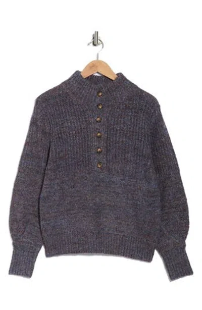Frnch Naja Half Button Sweater In Multi