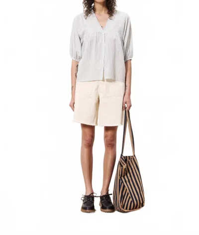 Frnch Nawelle V Neck Shirt In White