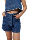 Frnch Nema Denim Shorts In Blue In Blue