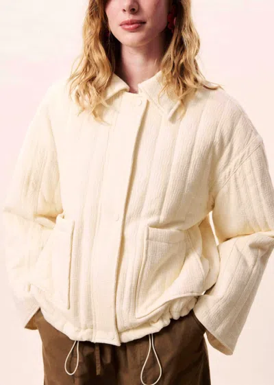 Frnch Niara Quilted Jacket In Crème In Neutral