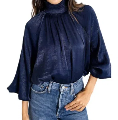 Frnch Nika Blouse In Blue Marine Blumr In Multi