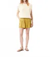 Frnch Noelle Italian Pocket Shorts In Olive In Green