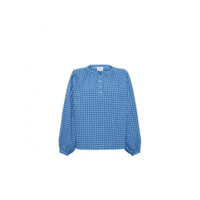 Frnch Noura Blouse In Vichy Bleu From In Blue