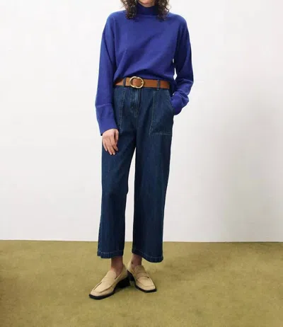 Frnch Noure Pullover Sweater In Bleu Electrique In Blue