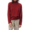 Frnch Noure Sweater In Bordeaux In Blue