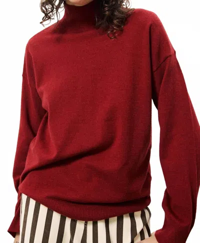Frnch Noure Sweater In Bordeaux In Red