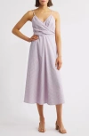 Frnch Nozha Sleeveless Midi Dress In Purple