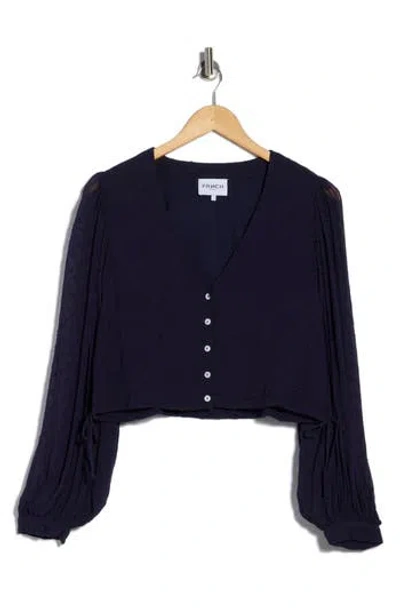 Frnch Nydia Woven Top In Blue