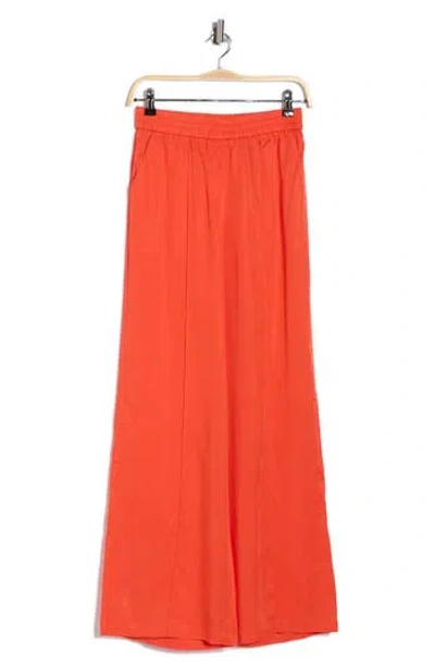 Frnch Palmina Woven Wide Leg Pants In Orange