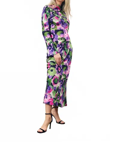 Frnch Pamelia Dress In French Bouquet In Purple