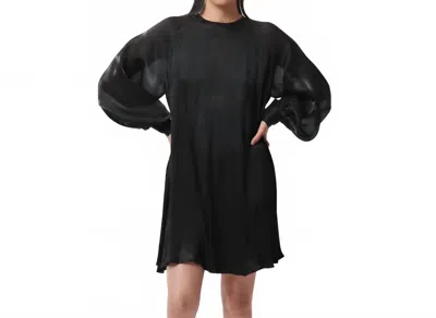 Frnch Parime Woven Dress In Black