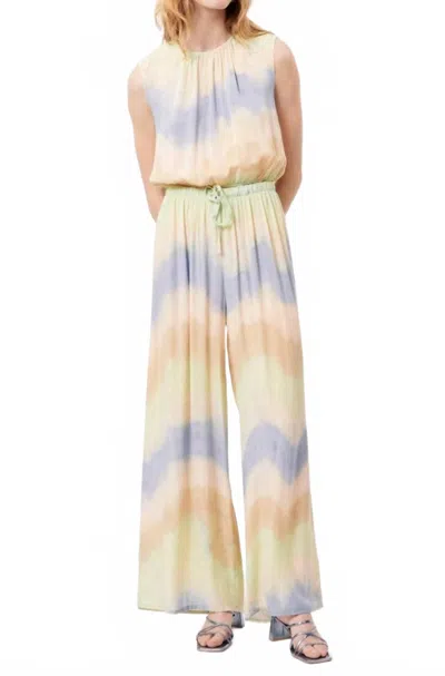 Frnch Paris Parina Wide Leg Pant In Tie-dye In Brown