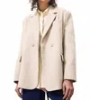 Frnch Paris Penda Oversized Blazer In Cream In Neutral