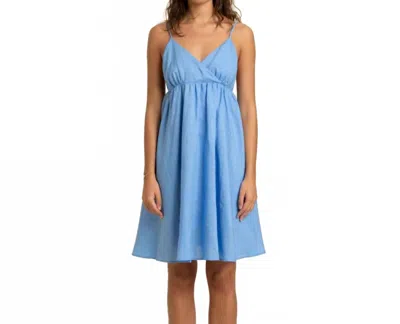 Frnch Paris Sissi Dress In Bleu Jean In Blue
