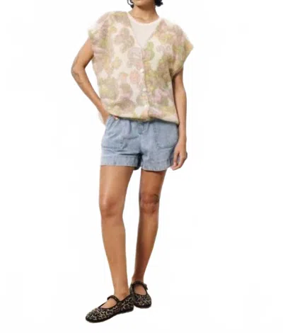 Frnch Pascalie Shorts In Light Blue In Multi