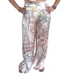 Frnch Pastel Sketch High Rise Wide Leg Pants In Multi In Multi