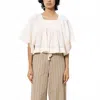 Frnch Patricie Mid-sleeved Blouse In Cream In White