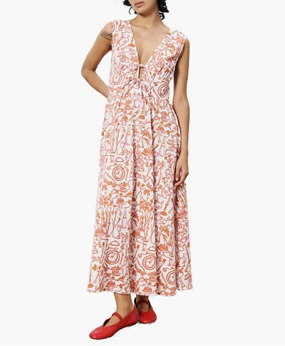 Frnch Paulonie Sleeveless Sundress In Set Table In Multi