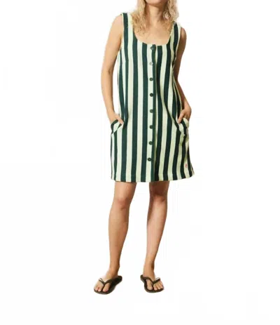 Frnch Peppe Mini Dress In Lemon Green In Multi