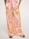 Frnch Philo Wide Leg Trouser In Light Pink In Multi