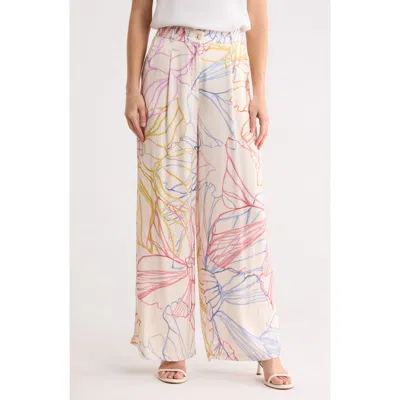 Frnch Philo Woven Wide Leg Pants In Multi