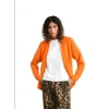 FRNCH PIPER OPEN FRONT CARDIGAN IN ORANGE FROM